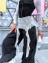 Pants with lace decoration "BELLISSIMO" P11351 - BLACK